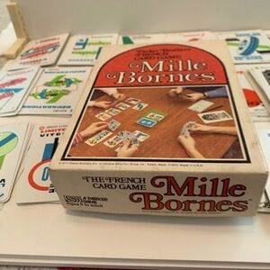 Vintage 1971 Parker Brothers Mille Bournes French Card Game Complete